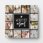 Meilleure maman du monde 12 Photo Collage Plaque (Devant)