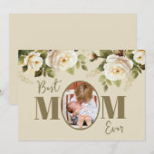 Meilleure Maman du Monde Carte de Fête Florale Pho (Devant / Derrière)