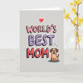 Meilleure Maman du Monde Carte Graphique (Fleur jaune)