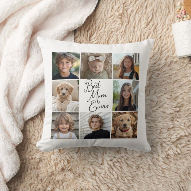 Meilleure Maman du Monde Coussin Décoratif Collage (Couverture)