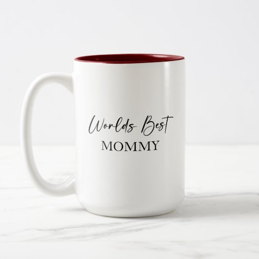 Meilleure maman du monde & Mug personnalisée la pl (Gauche)