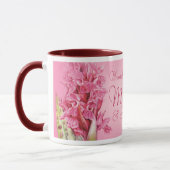 Meilleure maman et ami du monde orchidée rose mug (Gauche)