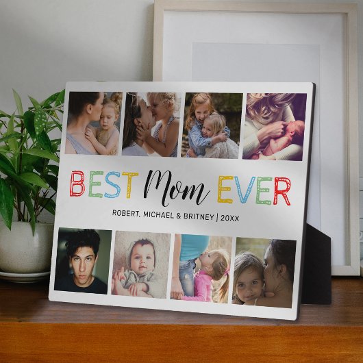 Meilleure maman Ever 8 Photo Collage Plaque