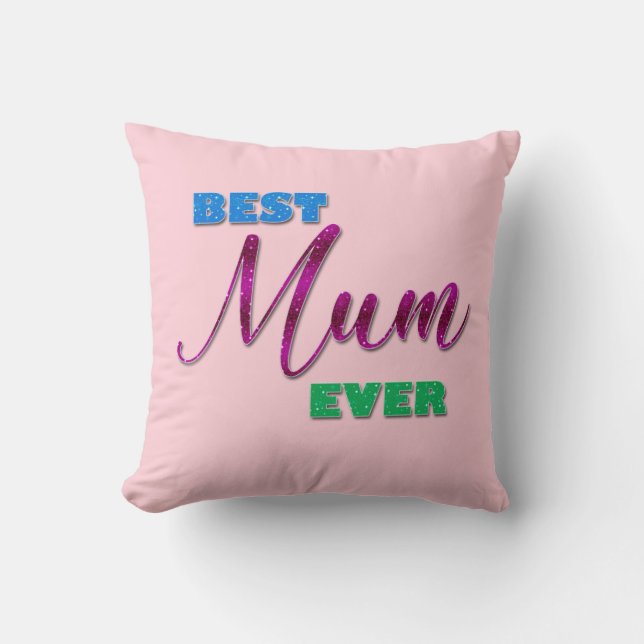 Meilleure Maman Ever Coussin de Jeté (Recto)