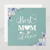 Meilleure maman Ever élégante carte de voeux (Devant / Derrière)