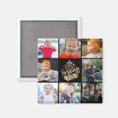 Meilleure Maman Ever Gold Photo Collage Magnet cad (Recto/Verso)