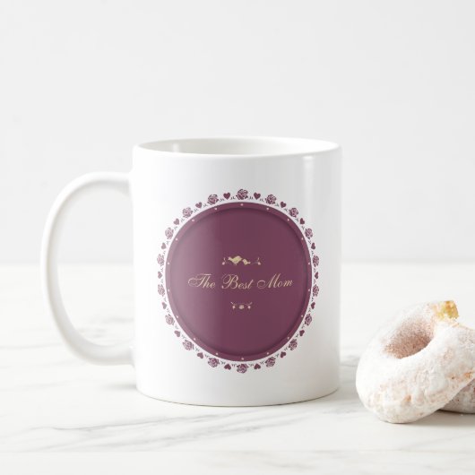 Meilleure Maman Fête Vintage des mères | Café Mug (Avec donut)