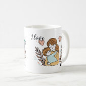 Meilleure maman Floral Mug (Devant droit)