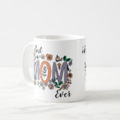 Meilleure maman Floral Mug (Devant gauche)