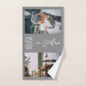 Meilleure maman Foliage 2 Photos personnalisées Mè (Serviette à main)