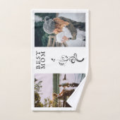 Meilleure Maman Foliage Moderne 2 Photos Personnal (Serviette à main)