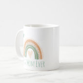 Meilleure maman jamais Boho Rainbow Coffee Mug (Devant gauche)