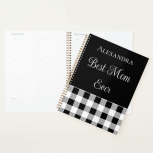 Meilleure maman Jamais Buffalo plaqué noir blanc t
