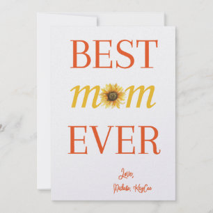 Meilleure maman jamais, Carte de fête des mères de