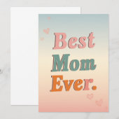 Meilleure maman Jamais carte de fête des mères pap (Devant / Derrière)