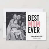 Meilleure maman jamais Carte photo de la fête des (Devant)