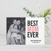 Meilleure maman jamais Carte photo de la fête des (Debout devant)