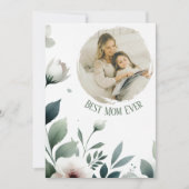 Meilleure maman jamais - Carte photo floral person (Devant)