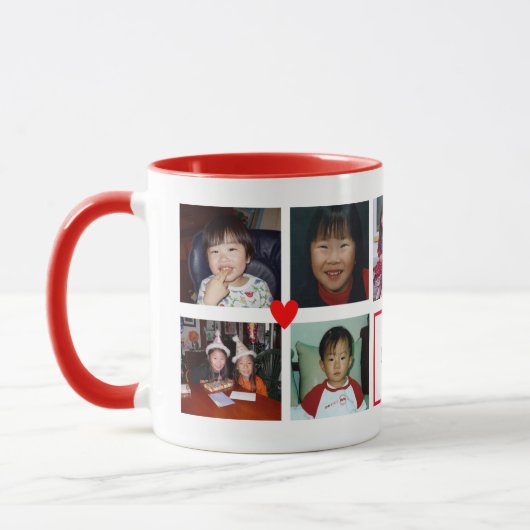 Meilleure maman Jamais Coeurs 9 photo Custom Mug (Gauche)
