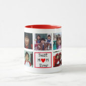 Meilleure maman Jamais Coeurs 9 photo Custom Mug (Centre)