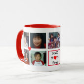 Meilleure maman Jamais Coeurs 9 photo Custom Mug (Devant gauche)