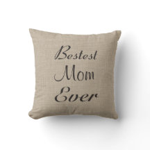 Meilleure maman jamais Coussin sur burlap