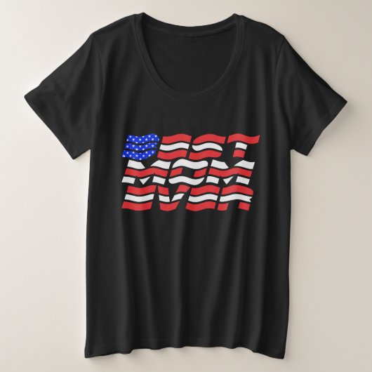 Meilleure maman Jamais drapeau américain (Design devant)