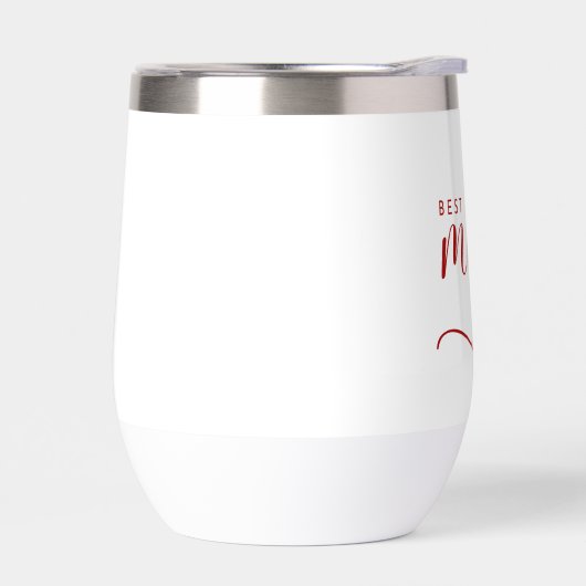 "Meilleure maman jamais" élégant script rouge (Gauche)