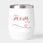 "Meilleure maman jamais" élégant script rouge (Arrière)