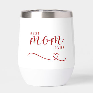 "Meilleure maman jamais" élégant script rouge