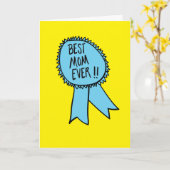 Meilleure Maman Jamais ! Fête des mères | Carte d' (Fleur jaune)