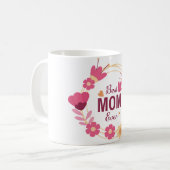 Meilleure maman jamais fleurie tasse de café (Devant gauche)