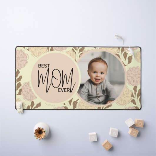 Meilleure maman Jamais Floral Motif Photo (Tableau pour enfants)