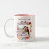 Meilleure maman jamais floral Mug (Gauche)