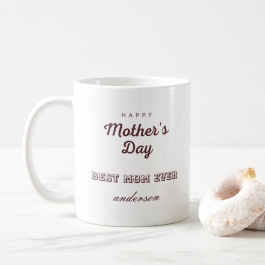Meilleure maman Jamais Mère's Day Mug (Avec donut)