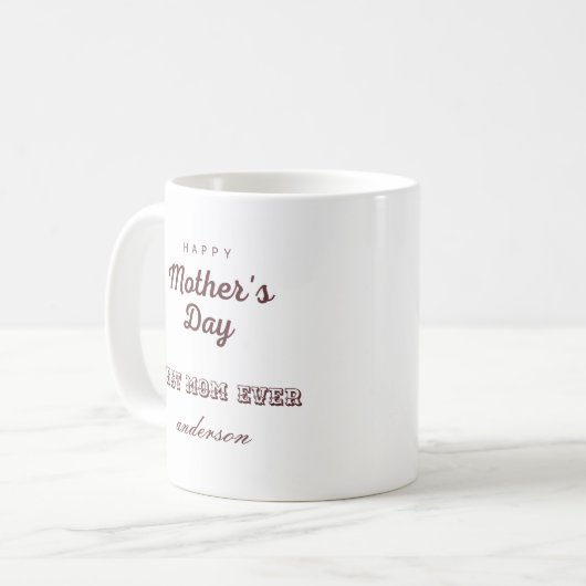 Meilleure maman Jamais Mère's Day Mug (Devant gauche)