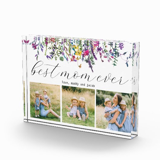 Meilleure maman jamais moderne trois blocs photo (Droite)