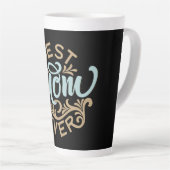 Meilleure Maman Jamais Mot Art Latte Mug (Angle droit)