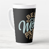 Meilleure Maman Jamais Mot Art Latte Mug (Angle gauche)