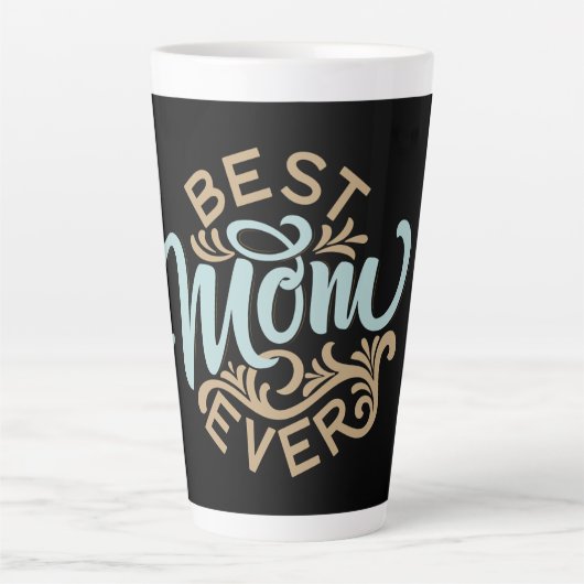 Meilleure Maman Jamais Mot Art Latte Mug (Devant)