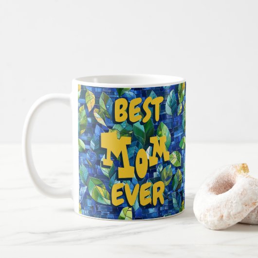 Meilleure Maman Jamais Mug Café Bleu (Avec donut)