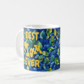 Meilleure Maman Jamais Mug Café Bleu (Devant gauche)