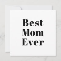 Meilleure maman Jamais noir blanc carte de typogra