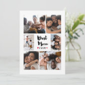 Meilleure maman Jamais Photo Collage Carte de la f (Debout devant)