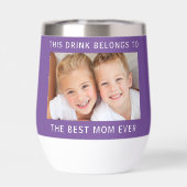 Meilleure maman jamais photo violet (Arrière)