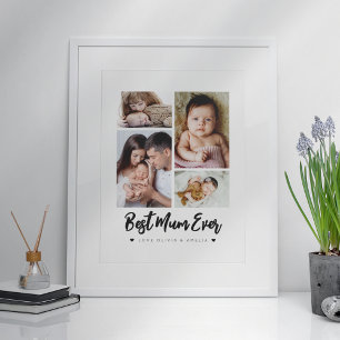 Meilleure maman jamais   Poster photo moderne Four