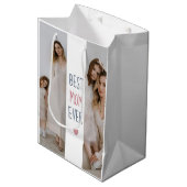 Meilleure maman jamais - Sac cadeau photo et texte (Devant Angle)