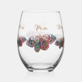 Meilleure maman jamais stemless Verre de vin (Verso)