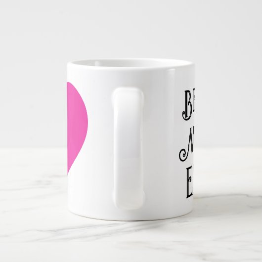 Meilleure Maman Jamais Texte Seulement Mug - Nom p (Dos)
