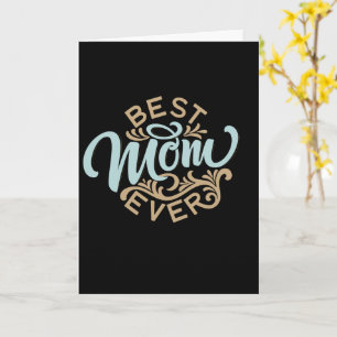 Meilleure maman jamais Word Art Carte de fête des 